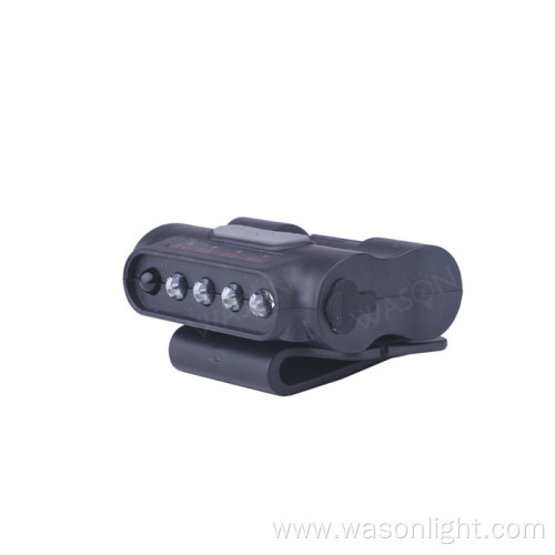 Rechargeable 3*LED Clip On Hat Cap head Light